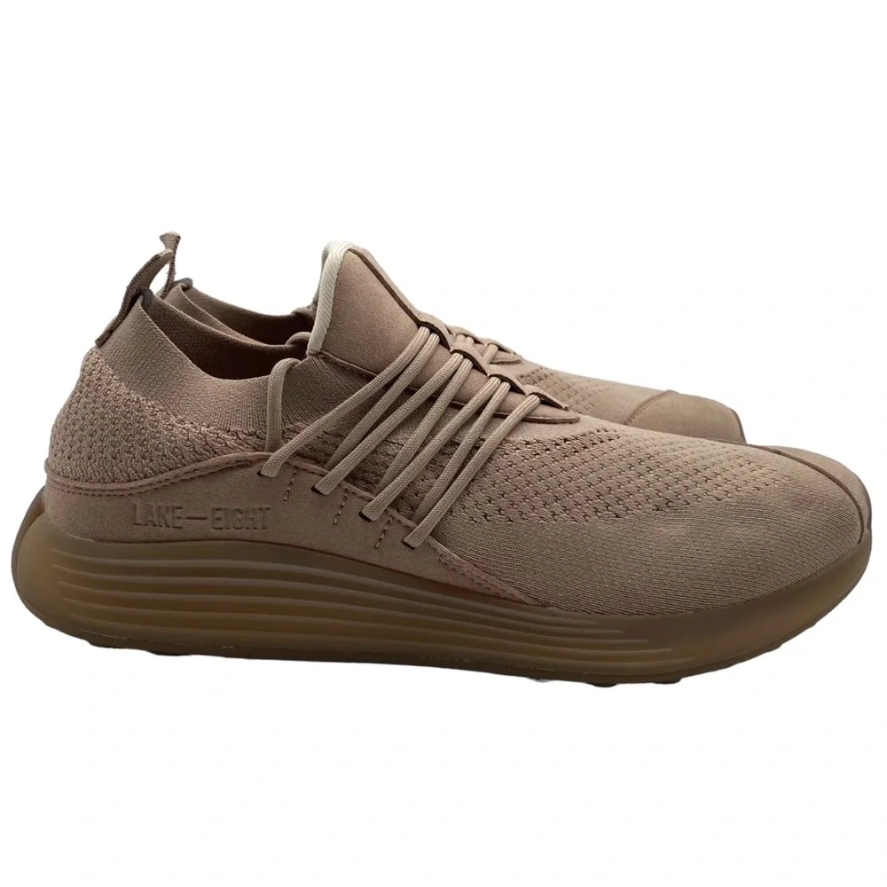 Lane Eight Mens Shoes 9 Trainer AD 1 Dusty Taupe Brown Low Top Athletic Sneakers - Picture 2 of 12